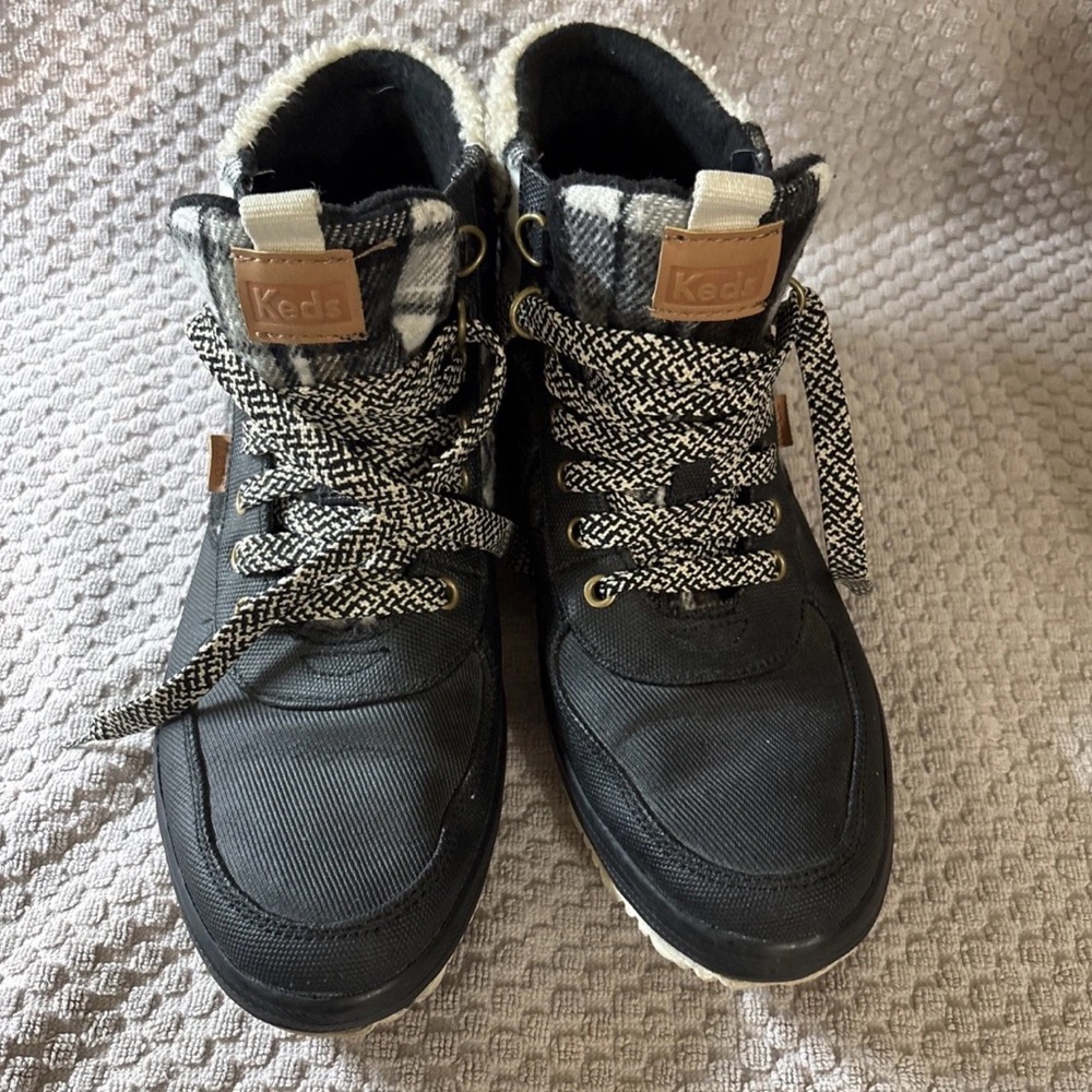 Keds Women’s Scout II Plaid Size 9.5 Ankle Water-Resistant Boots Fleece Lining